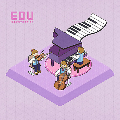 PSD 학생 교육 남자 교복 음악 연주 의자 일러스트 교과목 청소년 사람 앉기 세명 보라색 피아노 바이올린 음악교육 첼로 아이소메트릭 에듀 에듀케이션 십대만 스쿨팩 국내일러스트 옷 컬러 가구 모션 현악기 문화예술 건반악기 파일형식 찰현악기