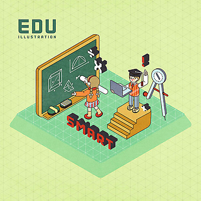 PSD 학생 여자 교육 남자 교복 일러스트 학사모 교과목 청소년 들기 사람 두명 초록색 노트북 계단 칠판 수학 계산 분필 컴파스 수학교육 수학기호 칠판지우개 아이소메트릭 수학공식 에듀 에듀케이션 십대만 스쿨팩 국내일러스트 모자_잡화 기호 옷 컬러 졸업 모션 문구용품 전자제품 초크 공식 파일형식