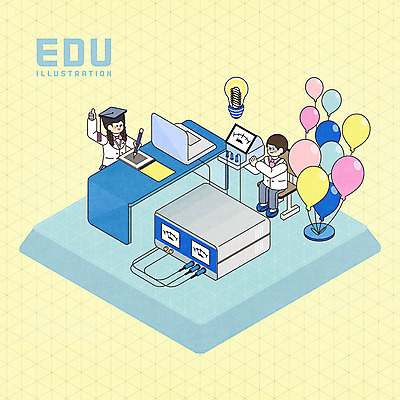 PSD 학생 여자 교육 남자 교복 과학 의자 일러스트 학사모 전구 교과목 청소년 실험기구 실험 사람 두명 노트북 노란색 기계 전원 실험복 전기에너지 풍선 과학교육 아이소메트릭 물리 물리학 에듀 에듀케이션 십대만 스쿨팩 국내일러스트 모자_잡화 옷 컬러 가구 졸업 전자제품 에너지 가운 파일형식