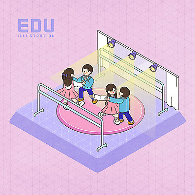 PSD 학생 여자 교육 남자 교복 예술 분홍색 일러스트 교과목 청소년 조명 사람 여러명 춤 발레 아이소메트릭 댄스교실 동아리 발레바 에듀 에듀케이션 십대만 스쿨팩 국내일러스트 옷 컬러 다수 수업 문화예술 파일형식