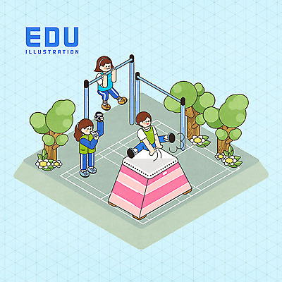 PSD 나무 학생 여자 교육 남자 일러스트 교과목 청소년 들기 사람 세명 파란색 운동 호루라기 체육시간 체육교육 철봉 뜀틀 아이소메트릭 에듀 에듀케이션 오래매달리기 초시계 십대만 스쿨팩 국내일러스트 식물 스포츠용품 시계 컬러 모션 수업 매달리기 건강 체육 파일형식
