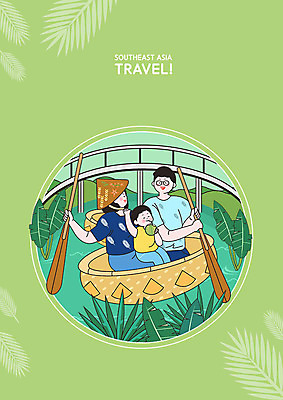 PSD 여자 남자 아들 어린이 바다 일러스트 가족 가족여행 들기 사람 소년 성인 해변 세명 초록색 여름 부모 야자수 보트 승차 노 휴양지 베트남 카누 동남아여행 보트타기 국내일러스트 나무 계절 컬러 해외여행 여행 배_교통 관계 모션 동남아시아 장소 수상스포츠 선박 파일형식