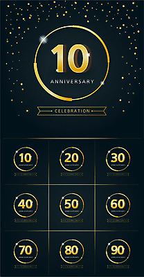 기념일 일러스트 프레임 사람없음 반짝임 세트 숫자 라벨 금색 축하 원형 금가루 국내일러스트 AI파일 도형 문자 컬러 컨셉 모션 이벤트 가루 파일형식 벡터