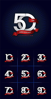 기념일 리본 일러스트 프레임 사람없음 세트 숫자 라벨 검은색 축하 국내일러스트 AI파일 문자 컬러 컨셉 이벤트 파일형식 벡터