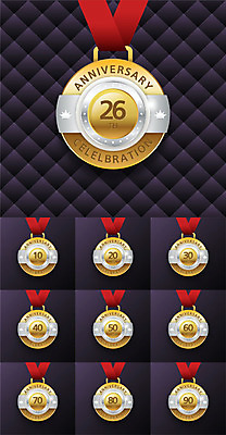 기념일 일러스트 프레임 사람없음 세트 숫자 라벨 검은색 축하 메달 금메달 국내일러스트 AI파일 문자 컬러 컨셉 이벤트 상_상패 파일형식 벡터