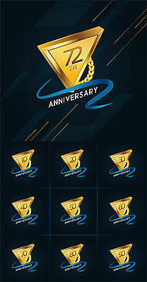 기념일 리본 일러스트 프레임 사람없음 세트 숫자 라벨 검은색 축하 삼각형 국내일러스트 AI파일 도형 문자 컬러 컨셉 이벤트 파일형식 벡터