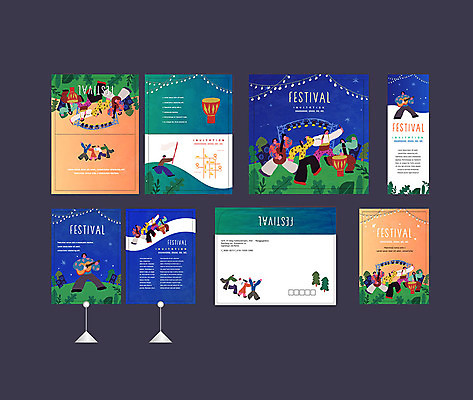 템플릿 배너 배너템플릿 여자 남자 노래 이벤트 여러명 세트 컬러풀 축제 공연 현수막 기타 북 전단 엽서 초대장 약도 소봉투 행사세트 행사템플릿 AI파일 음악 컬러 다수 지도 현악기 편지봉투 타악기 카드_감사 사람 편지 홍보물 파일형식 벡터