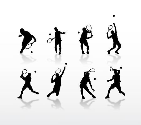 실루엣 스포츠 올림픽 일러스트 사람모양 경기 사람없음 검은색 회색 테니스 테니스선수 국내일러스트 AI파일 모양 컬러 운동선수 촬영기법 구기 파일형식 벡터