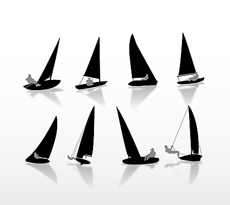 실루엣 스포츠 올림픽 요트 일러스트 경기 사람없음 검은색 회색 요트경기 국내일러스트 AI파일 컬러 배_교통 촬영기법 파일형식 벡터