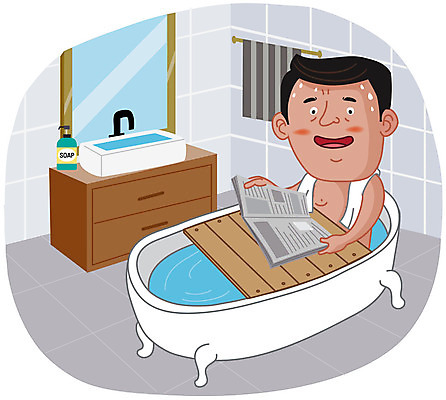 남자 중년 일러스트 욕조 한명 사람 앉기 치료 목욕 욕실 신문 신문읽기 예방 반신욕 변비 치질 항문외과 중년남자한명만 국내일러스트 AI파일 1 의학 모션 병원 성인 간행물 청결 뉴스 질병 읽기 남자한명만 중년남자만 파일형식 벡터