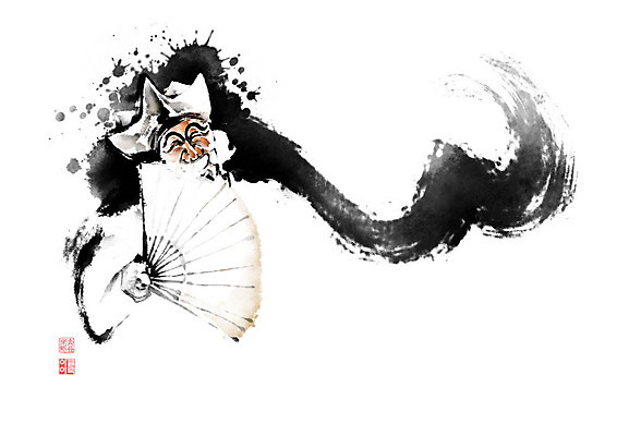 PSD 남자 전통문화 일러스트 캘리그라피 붓터치 한명 들기 사람 춤 부채 한복 탈춤 번짐 탈 양반 양반탈 남자한명만 국내일러스트 갓모자 모자_잡화 1 한국전통 전통 문화 모션 문화예술 전통소품 가면 전통의상 전통공연 전통무용 신분 전통탈 남자만 파일형식 효과