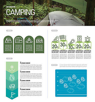 여행 일러스트 그래프 텐트 캠핑도구 사람없음 초록색 등산 캠핑 인포그래픽 야영용품 국내일러스트 AI파일 컬러 생활용품 레저 트래킹 도구 파일형식 벡터