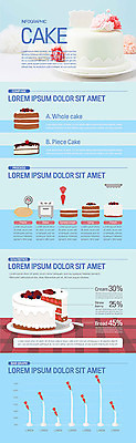 음식 일러스트 그래프 디저트 사람없음 파란색 케이크 빵집 인포그래픽 홈베이킹 국내일러스트 AI파일 컬러 상점 제빵 파일형식 벡터