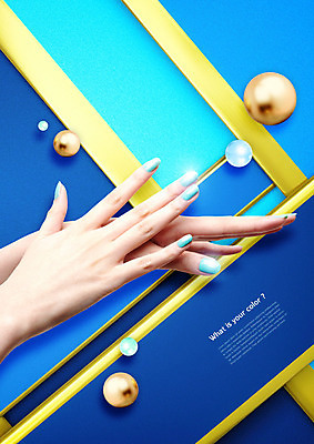 PSD 편집이미지 손 공 신체부위 파란색 뷰티 양손 원형 네일아트 이미지편집 도형 컬러 사람 파일형식