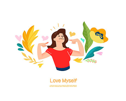 여자 교육 꽃 일러스트 한명 사람 손짓 빨간색 눈감음 하트 가리킴 최고 자신감 에듀 에듀케이션 여자한명만 스쿨팩 자존감 자기애 국내일러스트 AI파일 모양 식물 1 감정 컬러 모션 사랑 여자만 파일형식 벡터