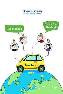 무료이미지 여자 남자 지구 얼굴 일러스트 사람 여러명 파란색 에코 에코라이프 공유 전기자동차 카쉐어링 그린오션 그린슈머 국내일러스트 AI파일 라이프스타일 컬러 다수 자동차 신체부위 경제 환경 파일형식 벡터 공유경제