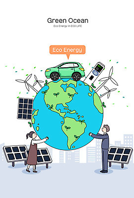 여자 남자 지구 일러스트 자동차 들기 사람 두명 자연보호 그린캠페인 발전소 에너지 에코 태양에너지 집열판 에코라이프 전기자동차 충전소 그린오션 그린슈머 국내일러스트 AI파일 라이프스타일 육상교통 캠페인 모션 자연 경제 환경 그린에너지 보호 충전 파일형식 벡터