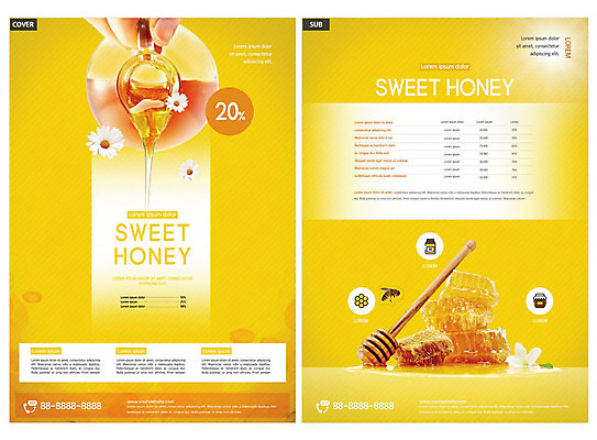 템플릿 손 꽃 ZIP 리플렛 유리병 들기 팜플렛 신체부위 노란색 벌 전단템플릿 전단 꿀 벌집 꿀단지 벌꿀 허니디퍼 인디자인 INDD 이미지템플릿 식물 컬러 곤충 모션 병_용기 사람 도구 홍보물 파일형식