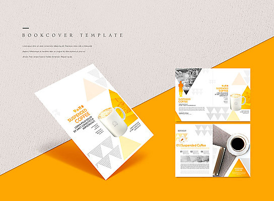 PSD 템플릿 표지디자인 북디자인 손 출판디자인 표지 ZIP 내지 커피 리플렛 북커버 팜플렛 신체부위 책 노란색 카페 커피잔 책상 이미지템플릿 음료 컬러 가구 잔 사람 상점 파일형식
