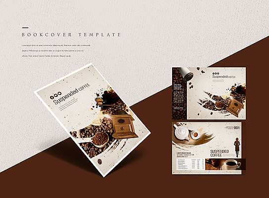 PSD 템플릿 표지디자인 북디자인 출판디자인 표지 ZIP 내지 커피 리플렛 북커버 팜플렛 사람없음 갈색 카페 원두 커피잔 커피메이커 이미지템플릿 음료 컬러 잔 상점 커피용품 파일형식