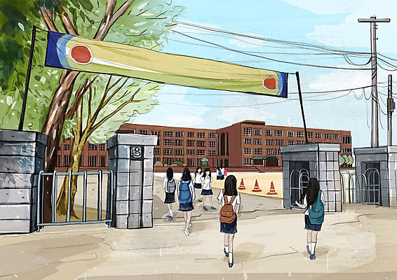 PSD 나무 학생 배너템플릿 여학생 여자 교육 교복 일러스트 학교 청소년 마스크 안전 사람 여러명 현수막 사회이슈 등교 개학 교문 에듀 에듀케이션 십대여자만 스쿨팩 코로나바이러스 사회적거리두기 생활방역 델타변이바이러스 국내일러스트 식물 템플릿 배너 옷 캠페인 다수 컨셉 바이러스 등하교 방역 여자만 십대만 파일형식