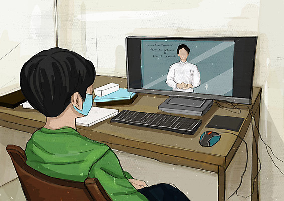 PSD 학생 교육 남자 의자 일러스트 청소년 모바일 마스크 안전 사람 앉기 성인 사람없음 두명 컴퓨터 모니터 교사 칠판 강의 사회이슈 책상 온라인 에듀 에듀케이션 온라인강의 남자만 스쿨팩 코로나바이러스 사회적거리두기 생활방역 개학연기 랜선라이프 델타변이바이러스 국내일러스트 직업 라이프스타일 캠페인 가구 컨셉 모션 전자제품 바이러스 개학 방역 파일형식 언택트