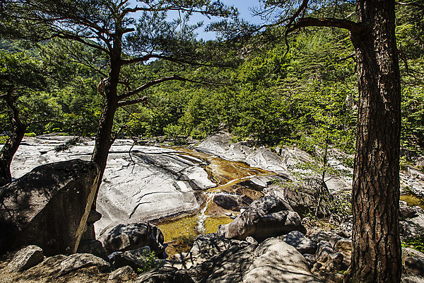 포토 JPG 주간 여행 하늘 산 풍경 사람없음 야외 계곡 바위 강원도 무릉계곡 동해시 국내포토 자연요소 한국 돌_바위 파일형식