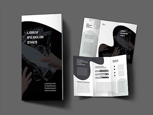 템플릿 표지디자인 손 표지 ZIP 내지 리플렛 3단접지 경고 마스크 팜플렛 여러명 신체부위 검은색 속임수 위험 인디자인 INDD 팬데믹 이미지템플릿 컬러 다수 컨셉 사람 파일형식