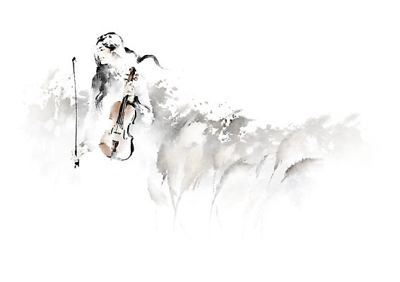 PSD 여자 일러스트 캘리그라피 자연 붓터치 바람 갈대 한명 들기 사람 성인 연주자 바이올린 번짐 갈대숲 바이올리니스트 성인여자한명만 국내일러스트 자연요소 식물 1 모션 현악기 날씨 음악가 숲 생태계 여자한명만 성인여자만 파일형식 효과 갈대_식물