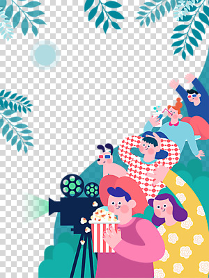 편집 편집이미지 여자 남자 누끼 이벤트 여러명 쇼핑 축제 영화 팝콘 영상기 PNG 영화제 편집소스 다수 문화예술 사람 파일형식