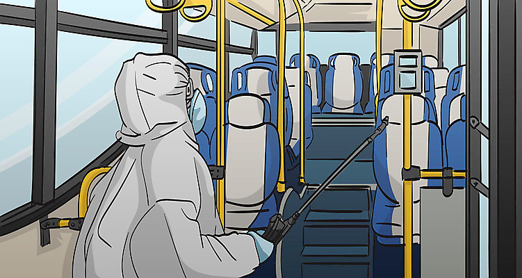 남자 의자 일러스트 창문 버스 손잡이 마스크 한명 사람 성인 회색 보안경 방역 소독 소독제 성인남자한명만 방역복 방역사 방역기 국내일러스트 AI파일 직업 1 옷 육상교통 컬러 가구 대중교통 안전장비 남자한명만 성인남자만 파일형식 벡터