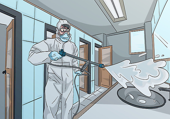 남자 일러스트 창문 마스크 한명 들기 사람 성인 세면대 화장실 보안경 방역 소독 소독제 성인남자한명만 방역사 방역기 국내일러스트 AI파일 직업 1 모션 안전장비 남자한명만 성인남자만 파일형식 벡터