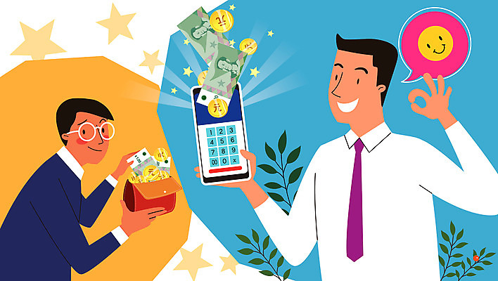 남자 별 말풍선 지폐 돈 일러스트 모바일 나뭇잎 들기 사람 성인 두명 금융 경제 스마트폰 중국인 동전 지갑 OK 편리함 위안화 성인남자만 가상화폐 국내일러스트 AI파일 자연요소 외국인 컨셉 잎 모션 동양인 손짓 핸드폰 스마트기기 재산 남자만 성인만 파일형식 벡터