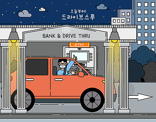 남자 일러스트 자동차 모바일 마스크 한명 사람 빌딩 성인 건물 최고 바이러스 야간 사회이슈 은행 ATM 남자한명만 성인남자한명만 코로나바이러스 드라이브스루 사회적거리두기 비대면서비스 델타변이바이러스 국내일러스트 AI파일 자연요소 1 건축물 육상교통 캠페인 컨셉 금융 서비스 남자만 성인남자만 파일형식 벡터 언택트