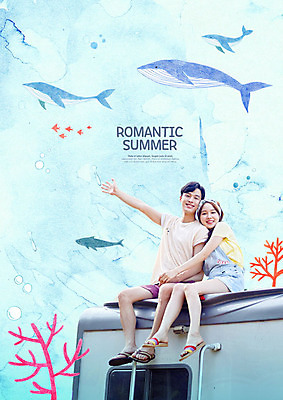 PSD 편집이미지 커플 여자 남자 바다 여행 하늘색 팔벌리기 휴가 사람 앉기 20대 성인 두명 여름 기댐 캠핑 로맨틱 한국인 고래 캠핑카 성인만 이미지편집 계절 컨셉 포유류 관계 모션 자동차 레저 동양인 청년 파란색 수중동물 파일형식