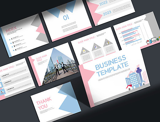 템플릿 여자 남자 화살표 분홍색 하늘색 비즈니스 그래프 들기 사람 빌딩 20대 성인 두명 30대 세트 한국인 성장 비즈니스맨 비즈니스우먼 PPT 프레젠테이션 문서템플릿 성인만 9P 이미지템플릿 컬러 모션 동양인 청년 건물 장년 파란색 직장인 파일형식