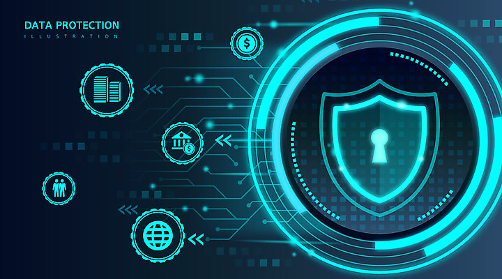 백그라운드 일러스트 사람없음 초록색 디지털 정보 원형 보호 톱니바퀴 보안 방패 정보보호 정보보호의날 국내일러스트 AI파일 도형 컬러 컨셉 안전 파일형식 벡터 법정기념일