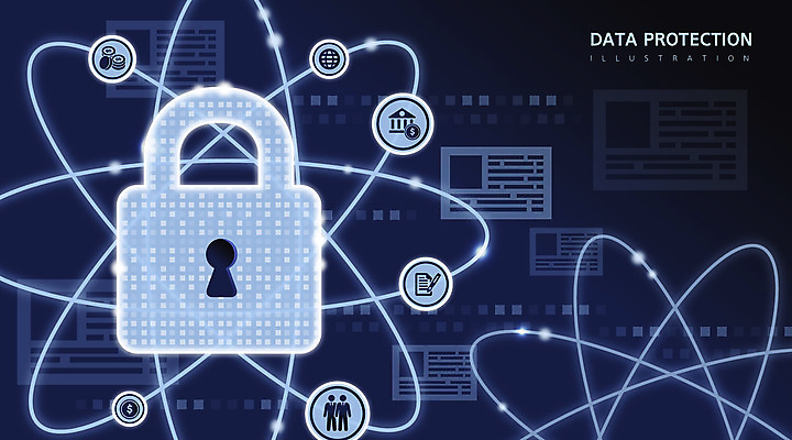 백그라운드 일러스트 자물쇠 사람없음 파란색 디지털 정보 보호 보안 연결고리 정보보호 정보보호의날 국내일러스트 AI파일 컬러 컨셉 안전 파일형식 벡터 법정기념일