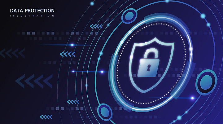 백그라운드 일러스트 자물쇠 사람없음 파란색 디지털 정보 원형 보호 보안 방패 정보보호 정보보호의날 국내일러스트 AI파일 도형 컬러 컨셉 안전 파일형식 벡터 법정기념일