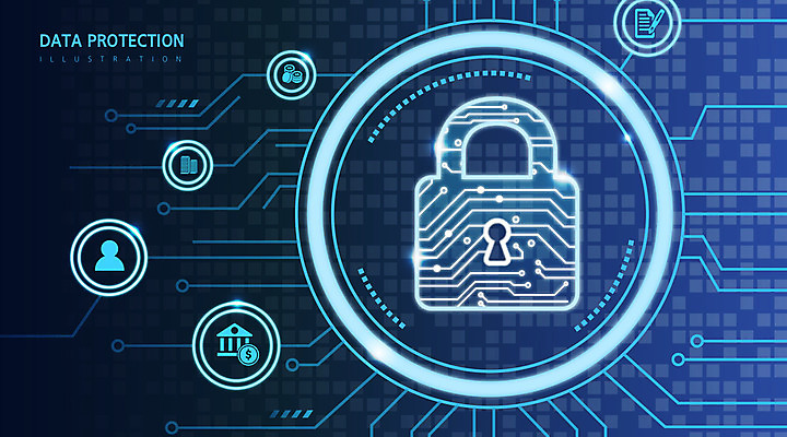 백그라운드 일러스트 자물쇠 사람없음 파란색 디지털 정보 원형 보호 보안 정보보호 정보보호의날 국내일러스트 AI파일 도형 컬러 컨셉 안전 파일형식 벡터 법정기념일