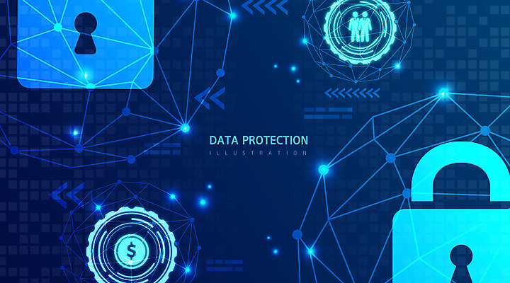 화살표 백그라운드 일러스트 자물쇠 사람없음 파란색 디지털 정보 보호 보안 정보보호 정보보호의날 국내일러스트 AI파일 컬러 컨셉 안전 파일형식 벡터 법정기념일