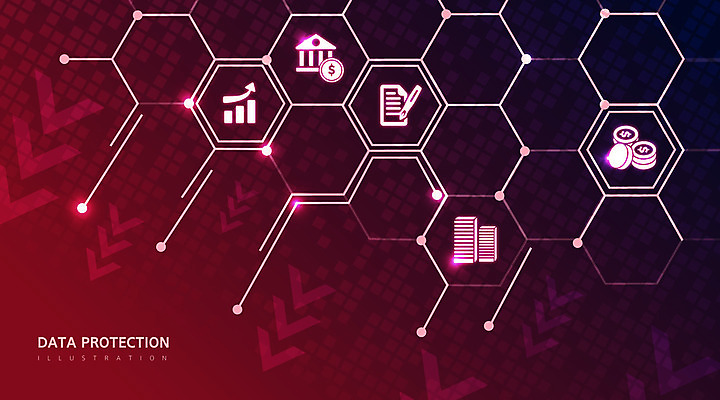 화살표 백그라운드 일러스트 사람없음 빨간색 디지털 정보 보호 보안 정보보호 정보보호의날 허니콤 국내일러스트 AI파일 모양 컬러 컨셉 안전 파일형식 벡터 법정기념일