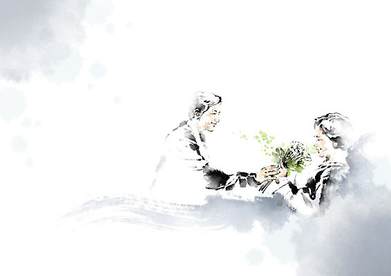 PSD 부부 여자 할아버지 노년 남자 꽃 할머니 꽃다발 일러스트 캘리그라피 남편 붓터치 선물 사람 두명 노부부 환자 아내 간호 주기 번짐 요양 보호자 돌봄 노인만 국내일러스트 식물 커플 의학 모션 성인 성인만 파일형식 효과