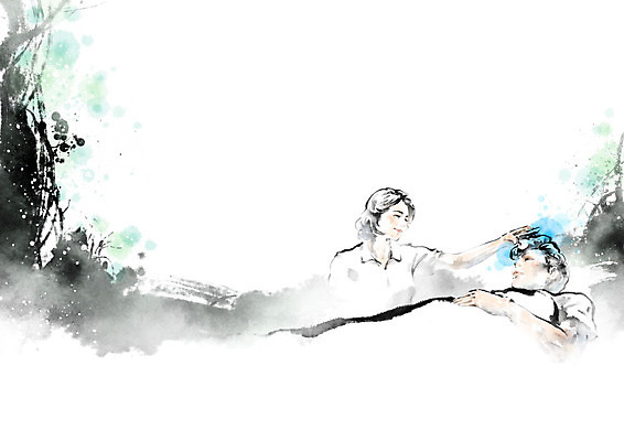 PSD 나무 부부 여자 남자 일러스트 캘리그라피 남편 붓터치 사람 성인 두명 환자 아내 숲 간호 번짐 요양 보호자 얼음주머니 돌봄 병상 성인만 국내일러스트 식물 커플 의학 모션 주머니 파일형식 효과