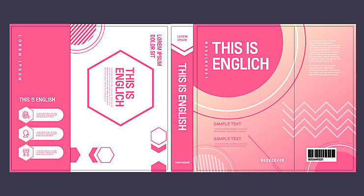 템플릿 표지디자인 북디자인 영어 출판디자인 교육 표지 분홍색 북커버 영어교육 사람없음 책 원형 에듀 에듀케이션 스쿨팩 책날개 표지샘플 이미지템플릿 AI파일 도형 문자 컬러 파일형식 벡터