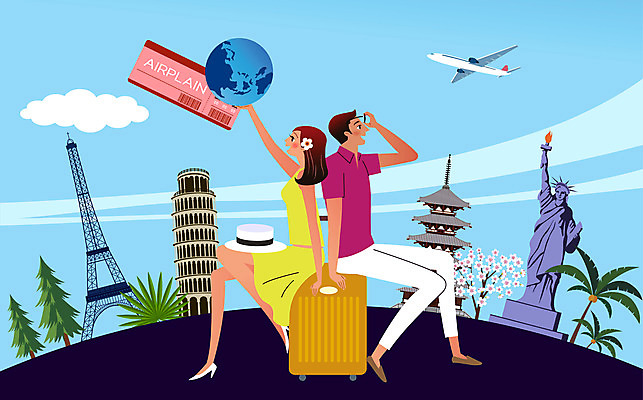 나무 구름 모자 커플 여자 남자 지구 여행 가방 일러스트 비행기 들기 사람 앉기 성인 두명 여름 관광지 여름휴가 바캉스 야자수 지구본 캐리어 등맞대기 티켓 에펠탑 항공권 피사의사탑 자유의여신상 여행준비 성인만 국내일러스트 AI파일 자연요소 식물 잡화 계절 관계 항공교통 모션 휴가 대중교통 여행가방 미국 이탈리아 세계문화유산 준비 파리 랜드마크 파일형식 벡터 여름_계절