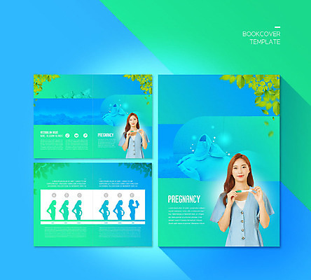 PSD 템플릿 표지디자인 북디자인 출판디자인 여자 표지 ZIP 내지 리플렛 신발 북커버 사람 팜플렛 20대 성인 두명 파란색 임신 한국인 아기 출산 단계 민트색 임신테스트기 성인여자만 이미지템플릿 컬러 동양인 청년 의료용품 여자만 성인만 파일형식