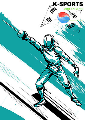 PSD 남자 스포츠 올림픽 일러스트 운동선수 건강 한명 경기 초록색 운동 파이팅 헬스 태극기 펜싱 펜싱선수 남자한명만 국내일러스트 1 컬러 모션 사람 국기 남자만 파일형식