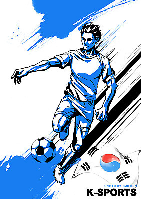 PSD 남자 스포츠 올림픽 일러스트 축구공 축구선수 운동선수 건강 한명 경기 파란색 운동 파이팅 헬스 축구 태극기 남자한명만 국내일러스트 1 컬러 공 축구용품 모션 사람 구기 국기 남자만 파일형식