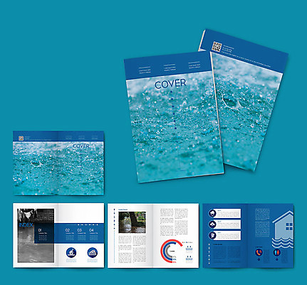 나무 템플릿 ZIP 리플렛 날씨 팜플렛 사람없음 파란색 비 홍수 장마 인디자인 INDD 이미지템플릿 자연요소 식물 컬러 비_날씨 자연재해 파일형식